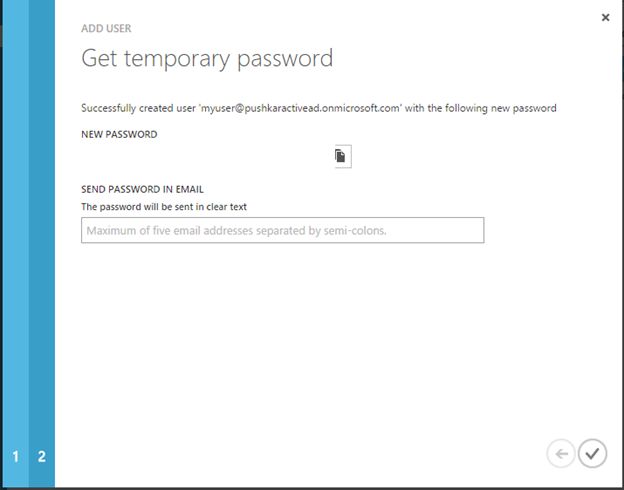 temporary password